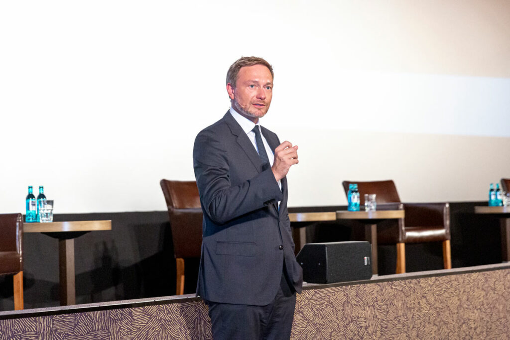 Christian Lindner spricht auf dem Empfang des Niedersächsischen Wirtschaftsrat